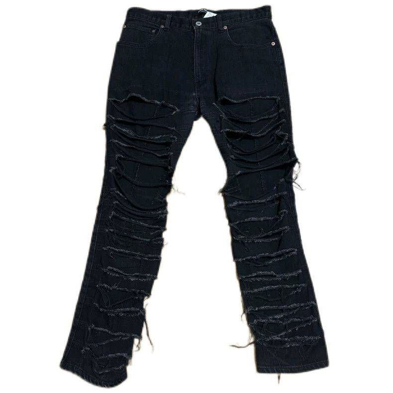 Junya Watanabe Junya Watanabe Distressed Ripped Jeans Size 32" / US 10 / IT 46 - 2 Thumbnail