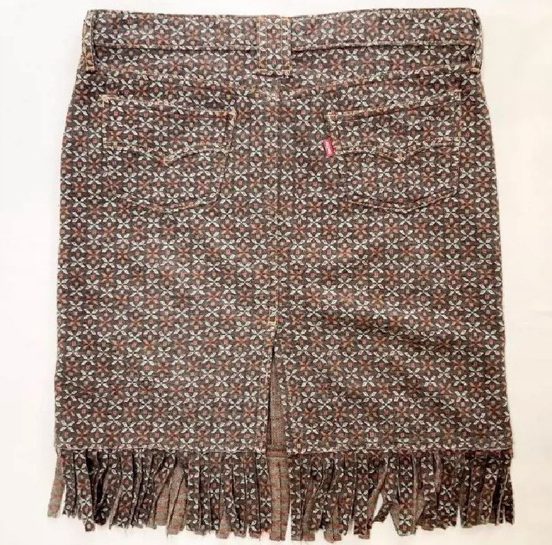 Junya Watanabe Junya Watanabe x Levi's Fringe Skirt Size 32" / US 10 / IT 46 - 2 Thumbnail