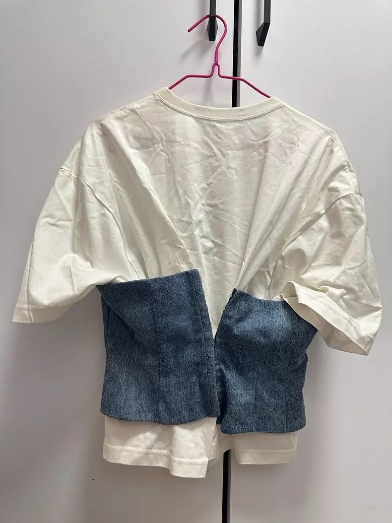 Junya Watanabe Junya Watanabe Denim Patchwork Short Sleeve Size M / US 6-8 / IT 42-44 - 4 Thumbnail