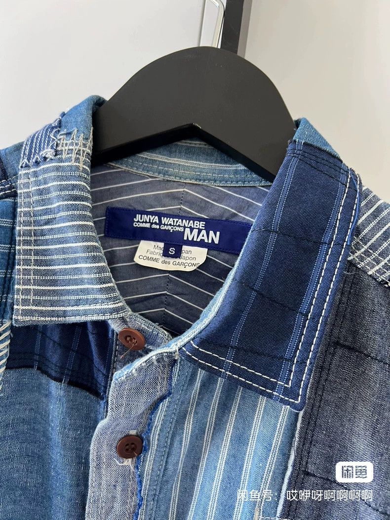 Junya Watanabe Junya Watanabe CDG Denim Patchwork Shirt Size S / US 4 / IT 40 - 2 Thumbnail