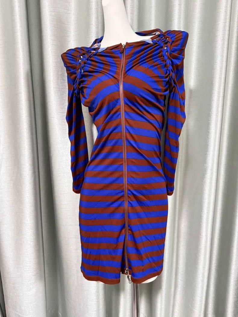 Jean Paul Gaultier Jean Paul Gaultier Striped Zip Dress Size M / US 6-8 / IT 42-44 - 2 Thumbnail