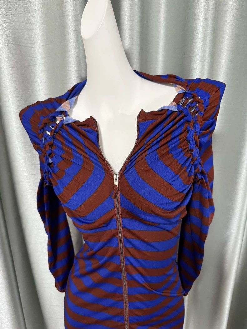 Jean Paul Gaultier Jean Paul Gaultier Striped Zip Dress Size M / US 6-8 / IT 42-44 - 4 Thumbnail