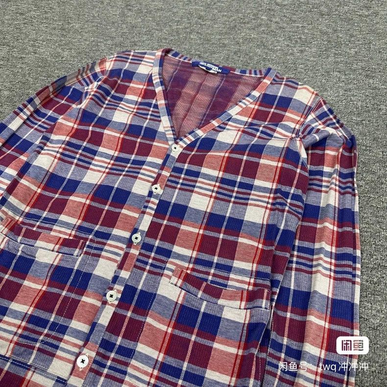 Junya Watanabe Junya Watanabe X CDG Plaid V-Neck Shirt Size S / US 4 / IT 40 - 4 Thumbnail
