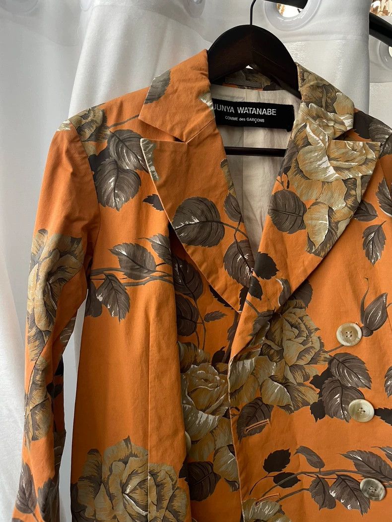 Junya Watanabe JUNYA WATANABE Vintage Rose Print Blazer Size M / US 6-8 / IT 42-44 - 3 Thumbnail