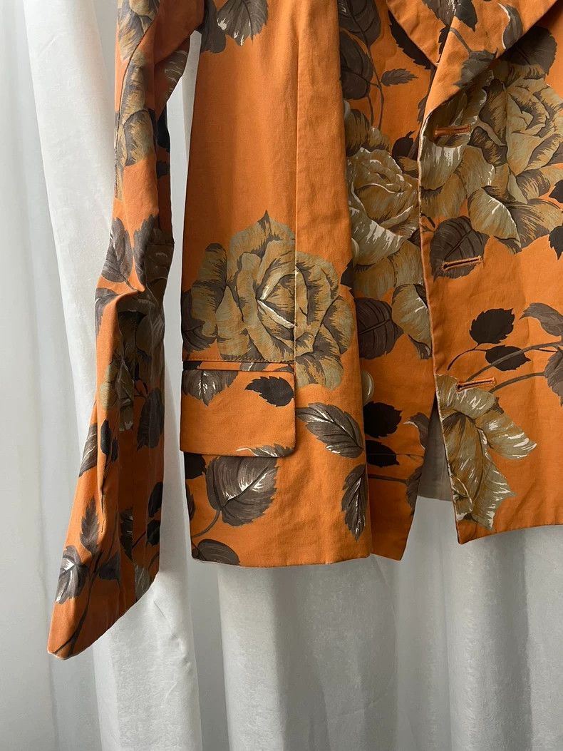 Junya Watanabe JUNYA WATANABE Vintage Rose Print Blazer Size M / US 6-8 / IT 42-44 - 4 Thumbnail