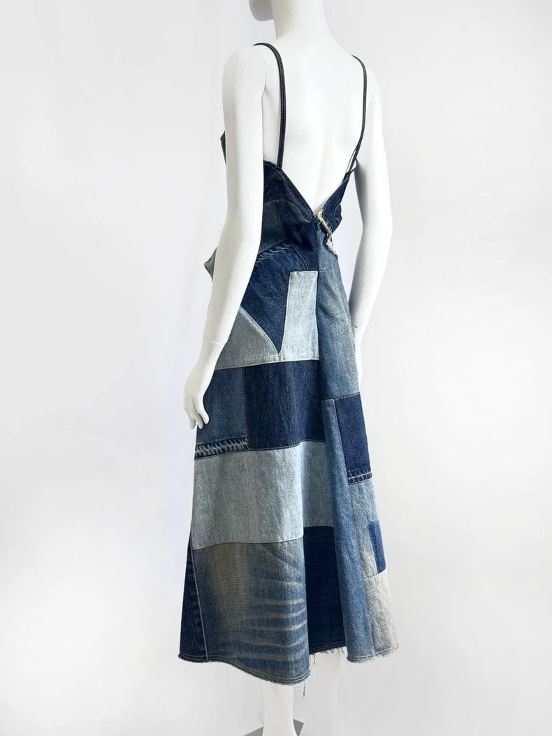 Junya Watanabe Junya Watanabe Denim Patchwork Dress Size S / US 4 / IT 40 - 3 Thumbnail