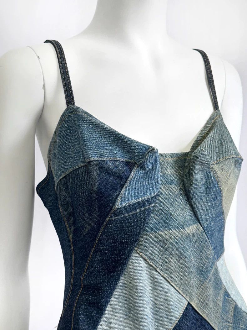 Junya Watanabe Junya Watanabe Denim Patchwork Dress Size S / US 4 / IT 40 - 8 Thumbnail