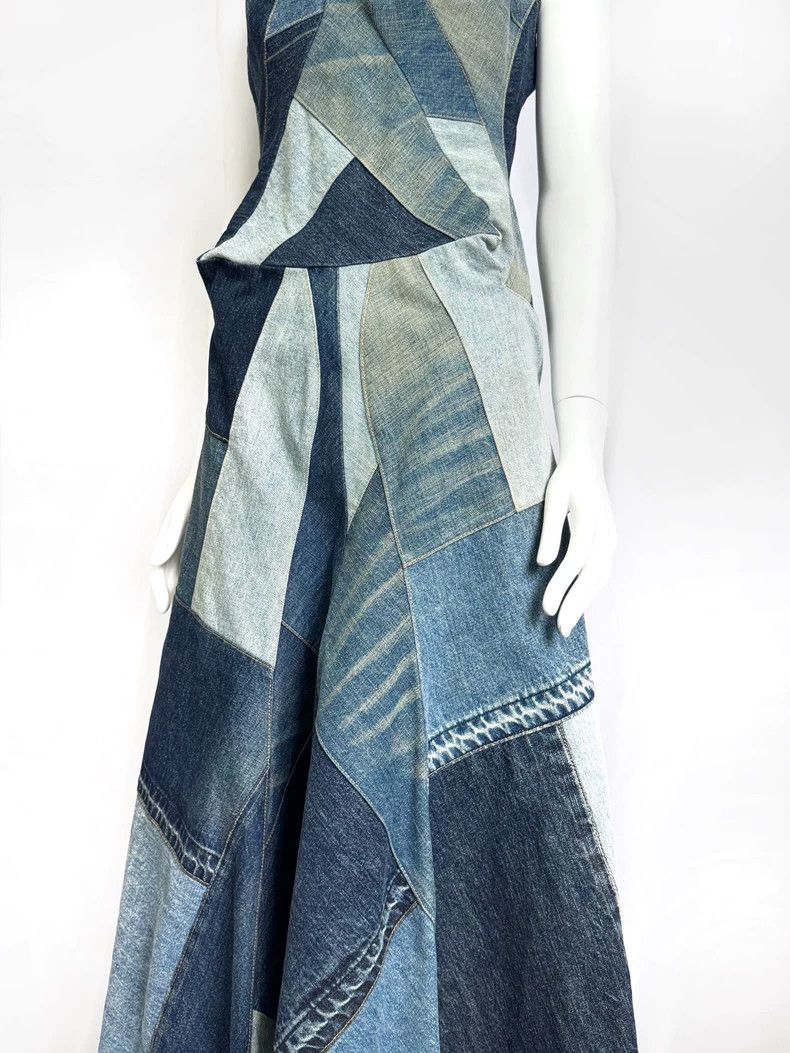 Junya Watanabe Junya Watanabe Denim Patchwork Dress Size S / US 4 / IT 40 - 7 Thumbnail