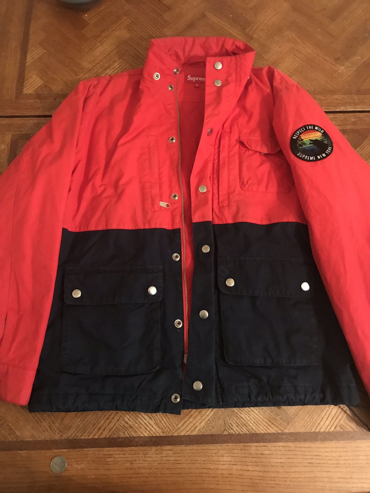 Supreme TNF The North Face Checkered Windbreaker Pullover SS2011 Red Size L