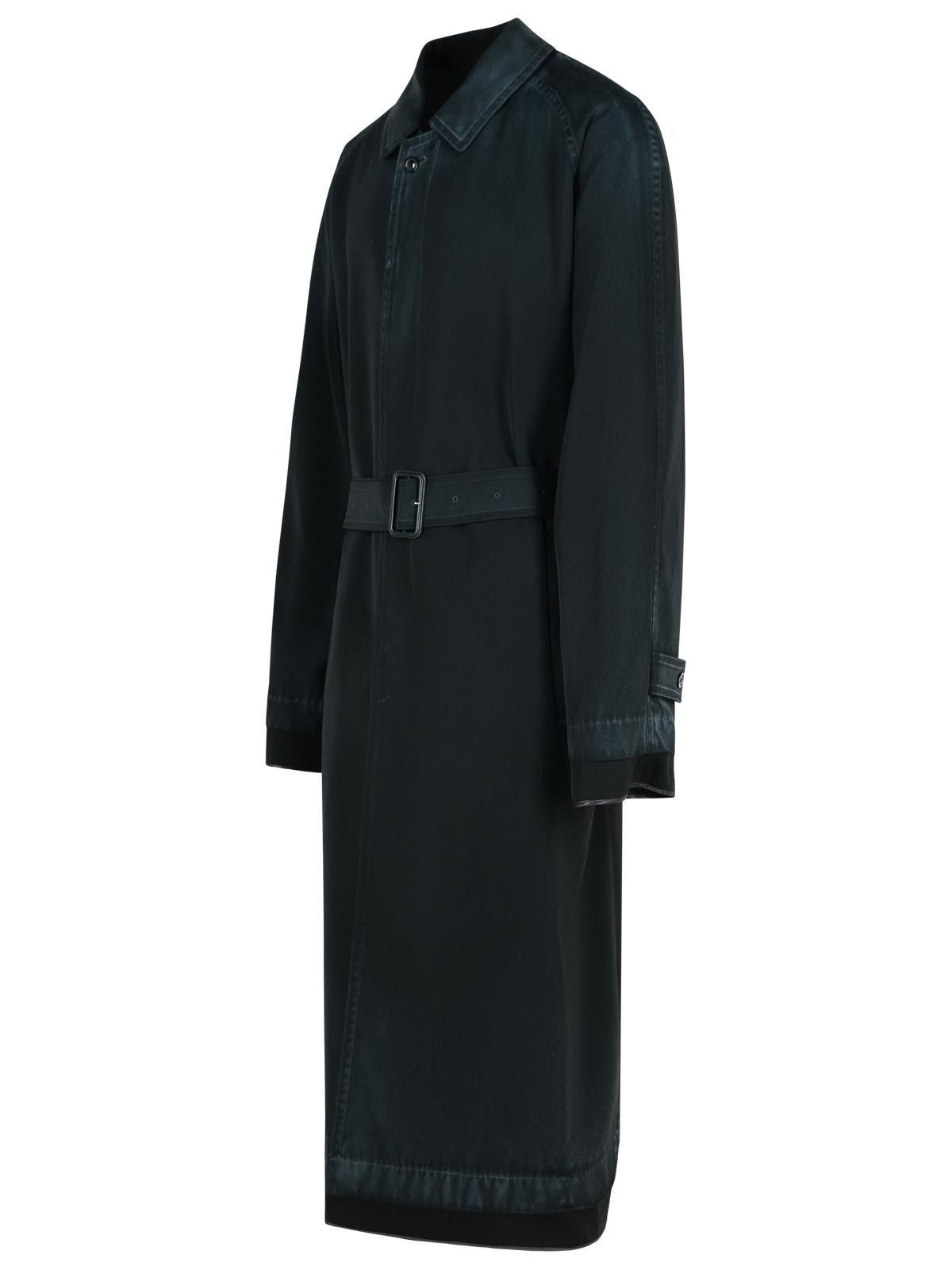 Maison Margiela MAISON MARGIELA Black Virgin Wool Trench Coat Size US M / EU 48-50 / 2 - 2 Thumbnail