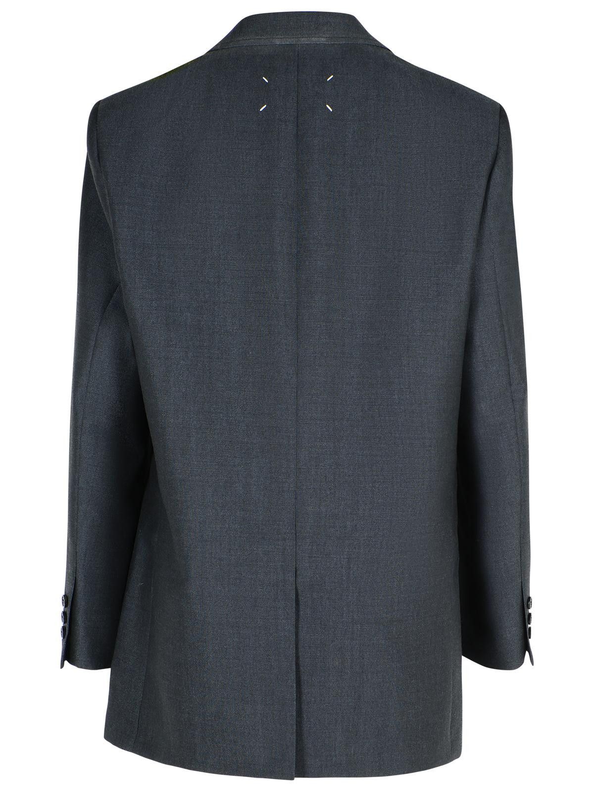 Maison Margiela MAISON MARGIELA Anthracite Wool Blend Blazer Size L / US 10 / IT 46 - 3 Thumbnail