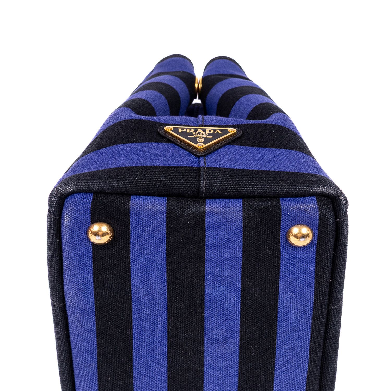 Prada Stripes Canapa Tote Small Size ONE SIZE - 8 Thumbnail