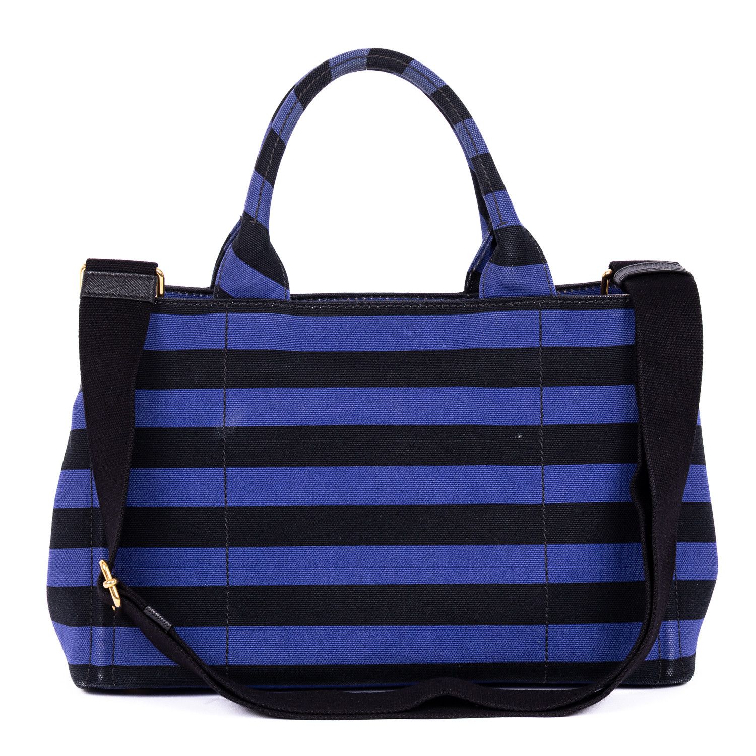 Prada Stripes Canapa Tote Small Size ONE SIZE - 5 Thumbnail