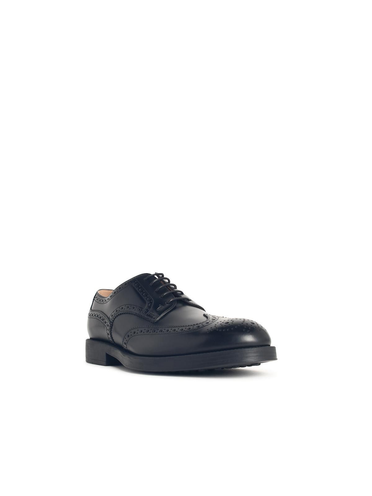 Tod's TOD'S Black Leather Lace-Up Shoes Size US 10.5 / EU 43-44 - 2 Thumbnail