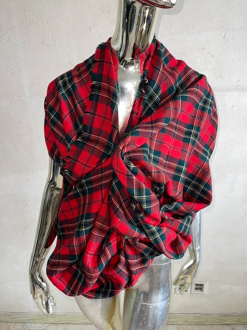Junya Watanabe Junya Watanabe Red Plaid Sweater Top Size S / US 4 / IT 40 - 3 Thumbnail
