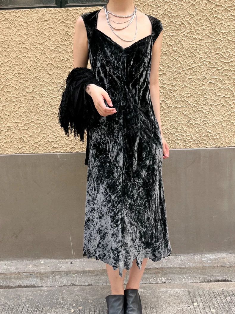 Junya Watanabe Junya Watanabe AD2002 Velvet Long Dress Size M / US 6-8 / IT 42-44 - 5 Thumbnail