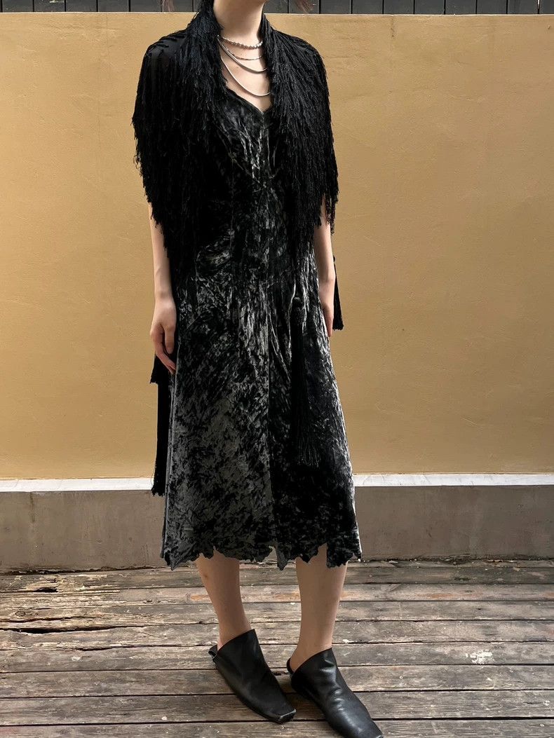 Junya Watanabe Junya Watanabe AD2002 Velvet Long Dress Size M / US 6-8 / IT 42-44 - 4 Thumbnail
