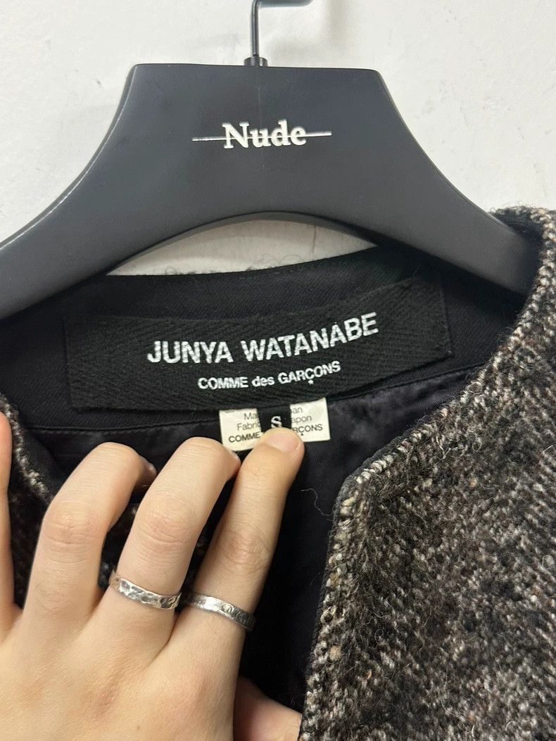 Junya Watanabe Junya Watanabe 11aw Tweed Leather Coat Size S / US 4 / IT 40 - 4 Thumbnail