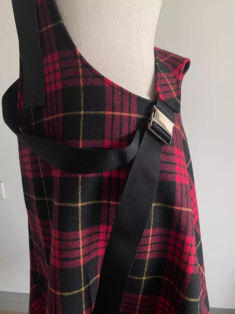Junya Watanabe Punk Plaid Wool Buckle Strap Dress Size S / US 4 / IT 40 - 6 Thumbnail