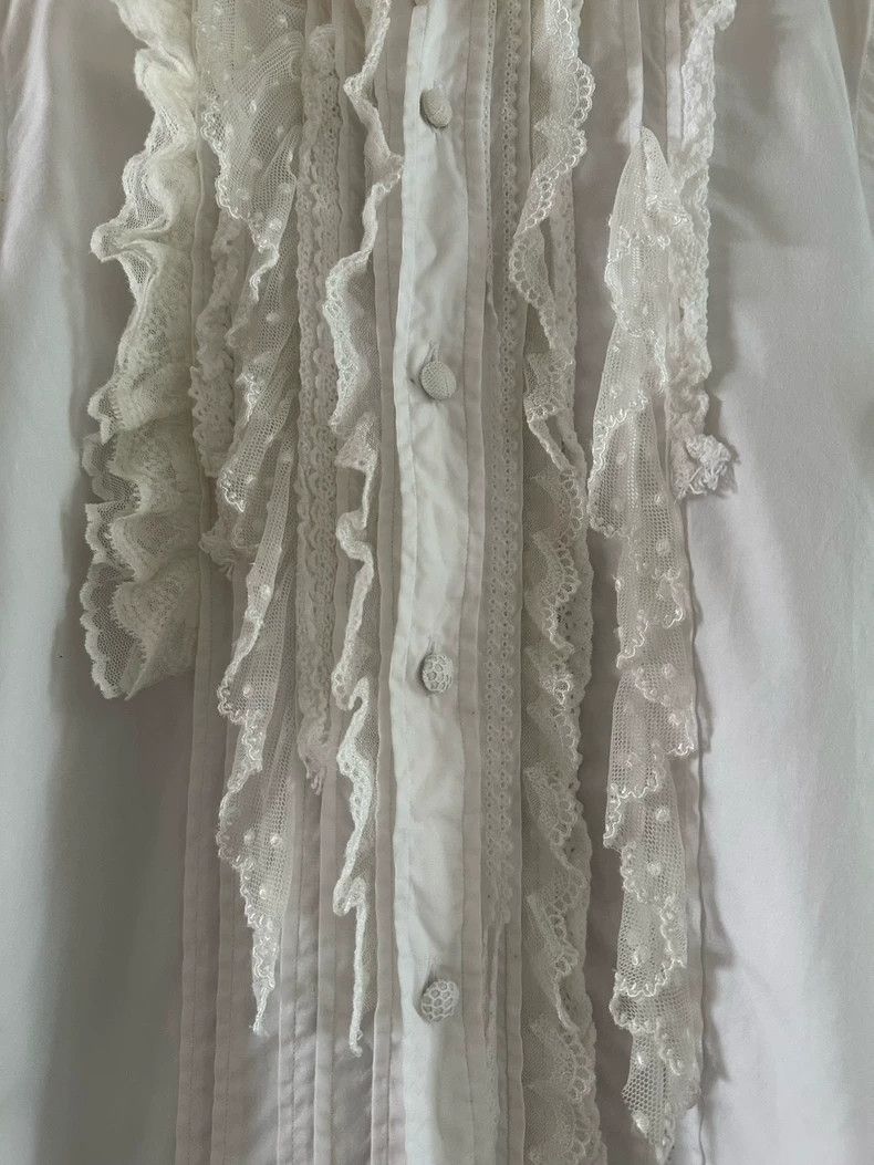 Junya Watanabe Junya Watanabe 2005 Lace Collar Shirt Size S / US 4 / IT 40 - 5 Thumbnail