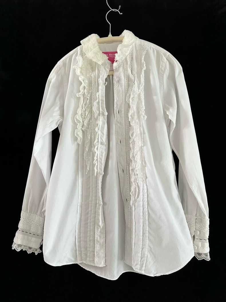 Junya Watanabe Junya Watanabe 2005 Lace Collar Shirt Size S / US 4 / IT 40 - 7 Thumbnail
