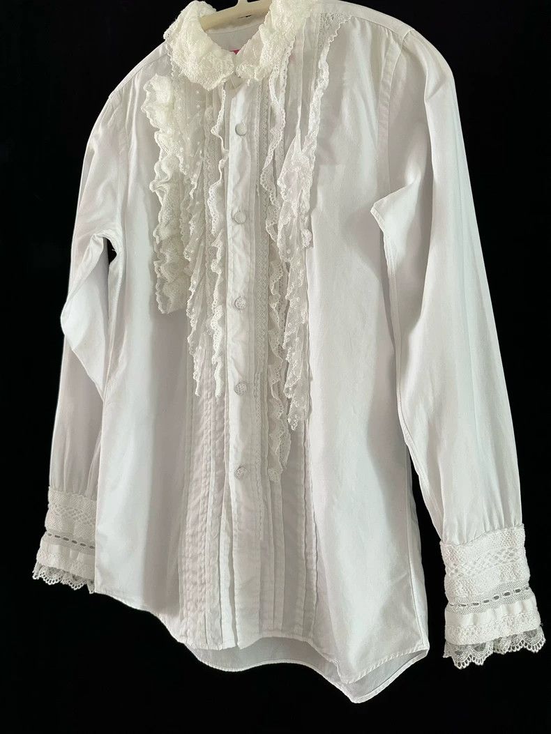 Junya Watanabe Junya Watanabe 2005 Lace Collar Shirt Size S / US 4 / IT 40 - 3 Thumbnail