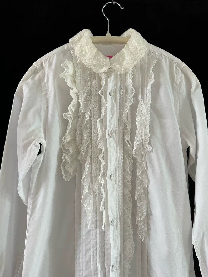Junya Watanabe Junya Watanabe 2005 Lace Collar Shirt Size S / US 4 / IT 40 - 2 Thumbnail