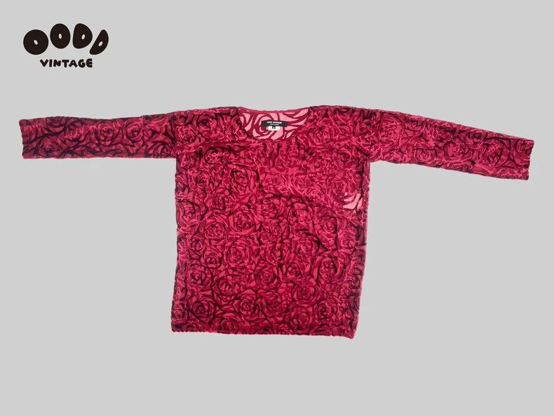 Junya Watanabe Junya Watanabe Velvet Rose Hollow Out Top Size L / US 10 / IT 46 - 3 Thumbnail