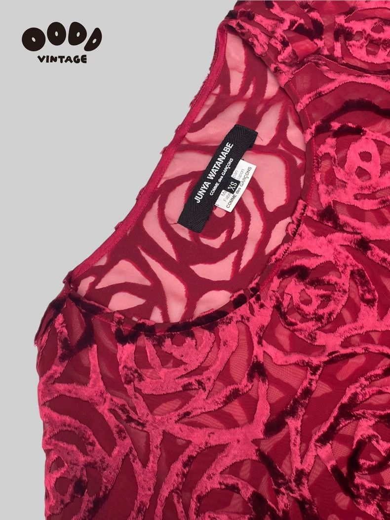 Junya Watanabe Junya Watanabe Velvet Rose Hollow Out Top Size L / US 10 / IT 46 - 5 Thumbnail