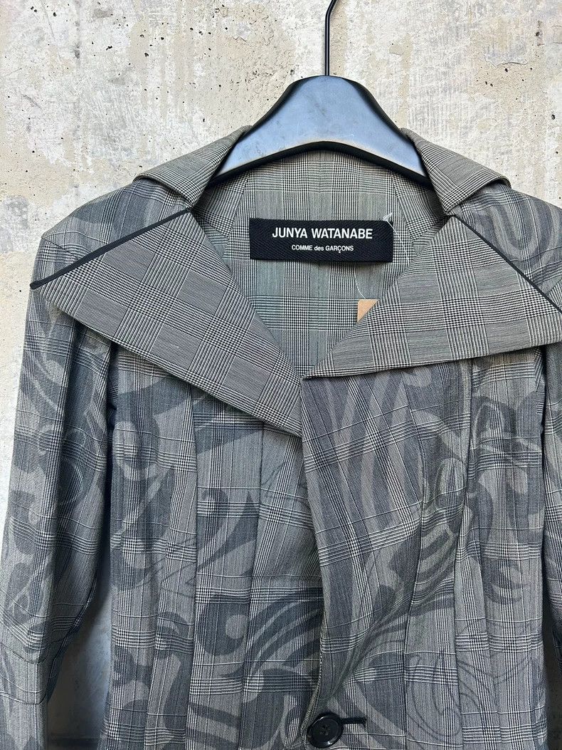 Junya Watanabe Junya Watanabe 1996 Printed Jacket Blazer Size L / US 10 / IT 46 - 3 Thumbnail