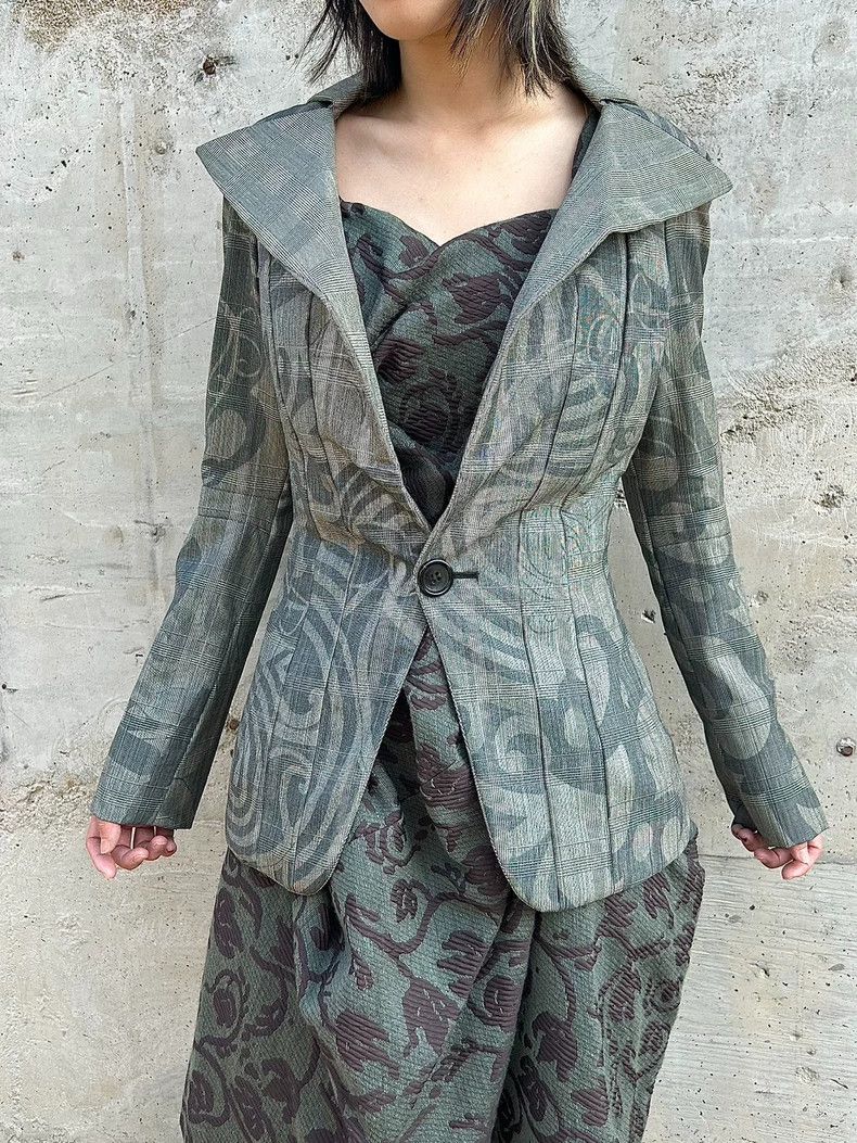 Junya Watanabe Junya Watanabe 1996 Printed Jacket Blazer Size L / US 10 / IT 46 - 5 Thumbnail