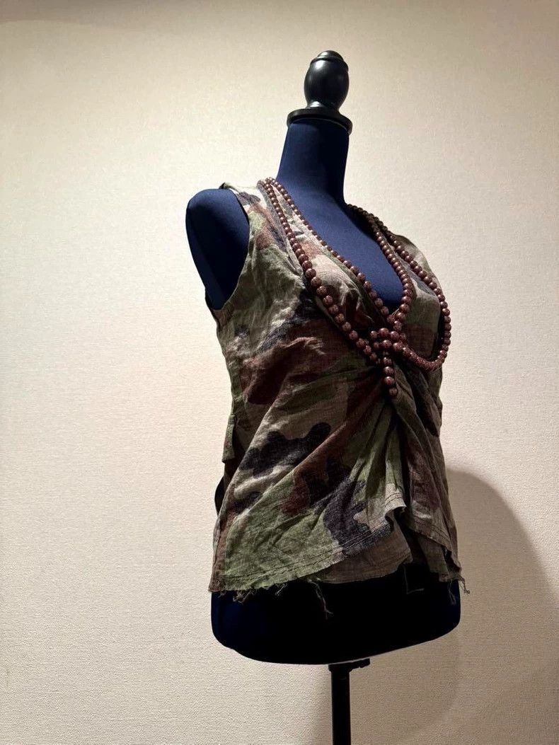 Junya Watanabe Junya Watanabe AD2003 Camo Beaded Top Size S / US 4 / IT 40 - 4 Thumbnail