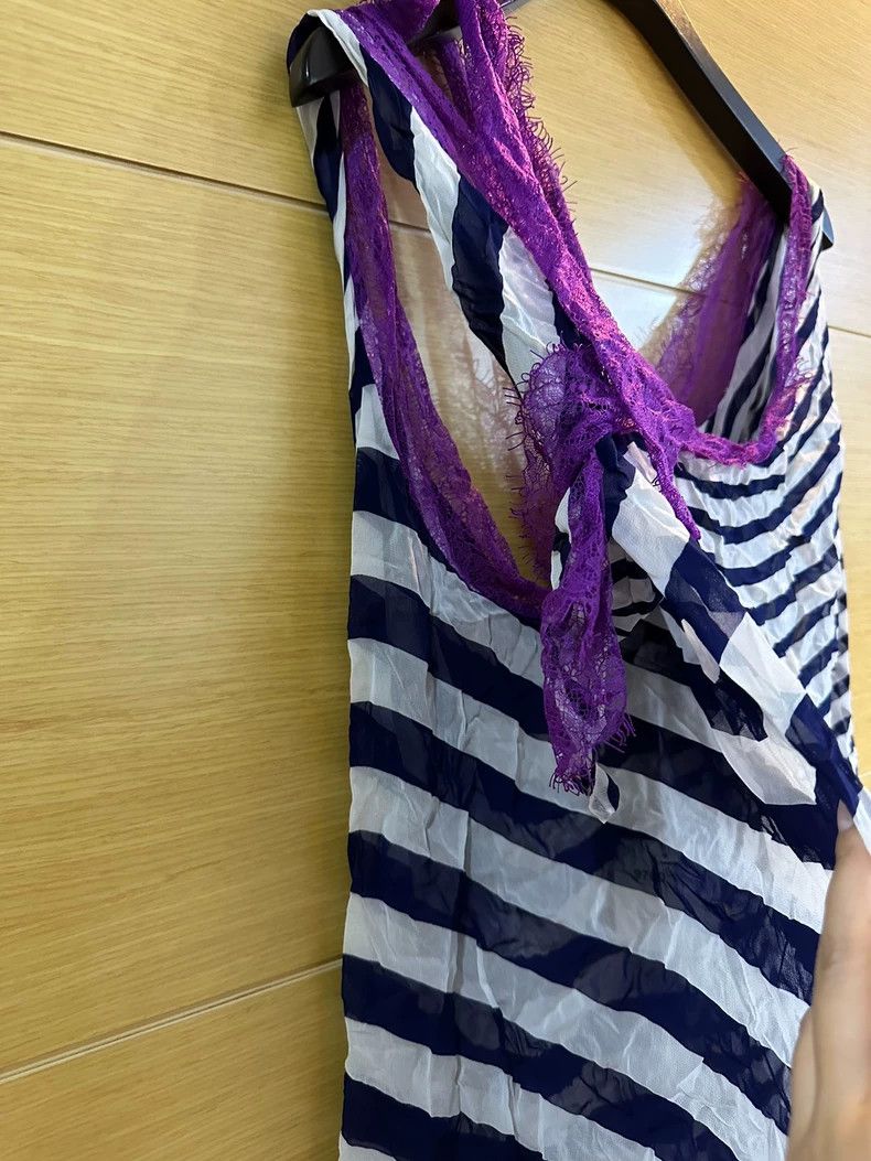 Junya Watanabe Junya Watanabe Silk Striped Dress Size S / US 4 / IT 40 - 3 Thumbnail