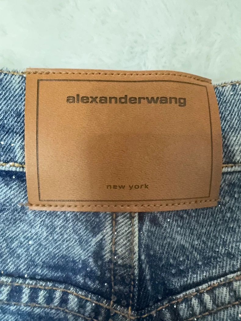 Alexander Wang Alexander Wang Crystal Studded Denim Jeans Size 26" / US 2 / IT 38 - 2 Thumbnail
