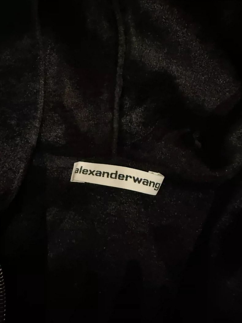 Alexander Wang Alexanderwang Velour Short Hoodie Size S / US 4 / IT 40 - 3 Thumbnail