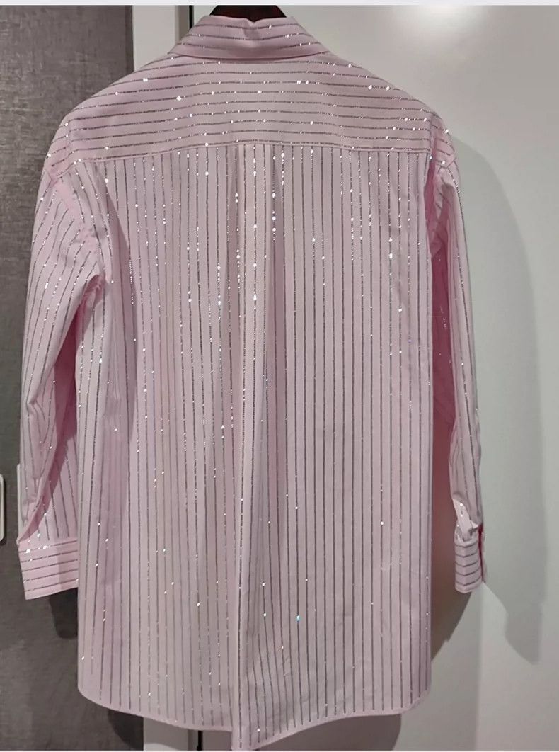 Alexander Wang Alexander Wang Striped Crystal Shirt Size XXS / US 00 / IT 34 - 2 Thumbnail