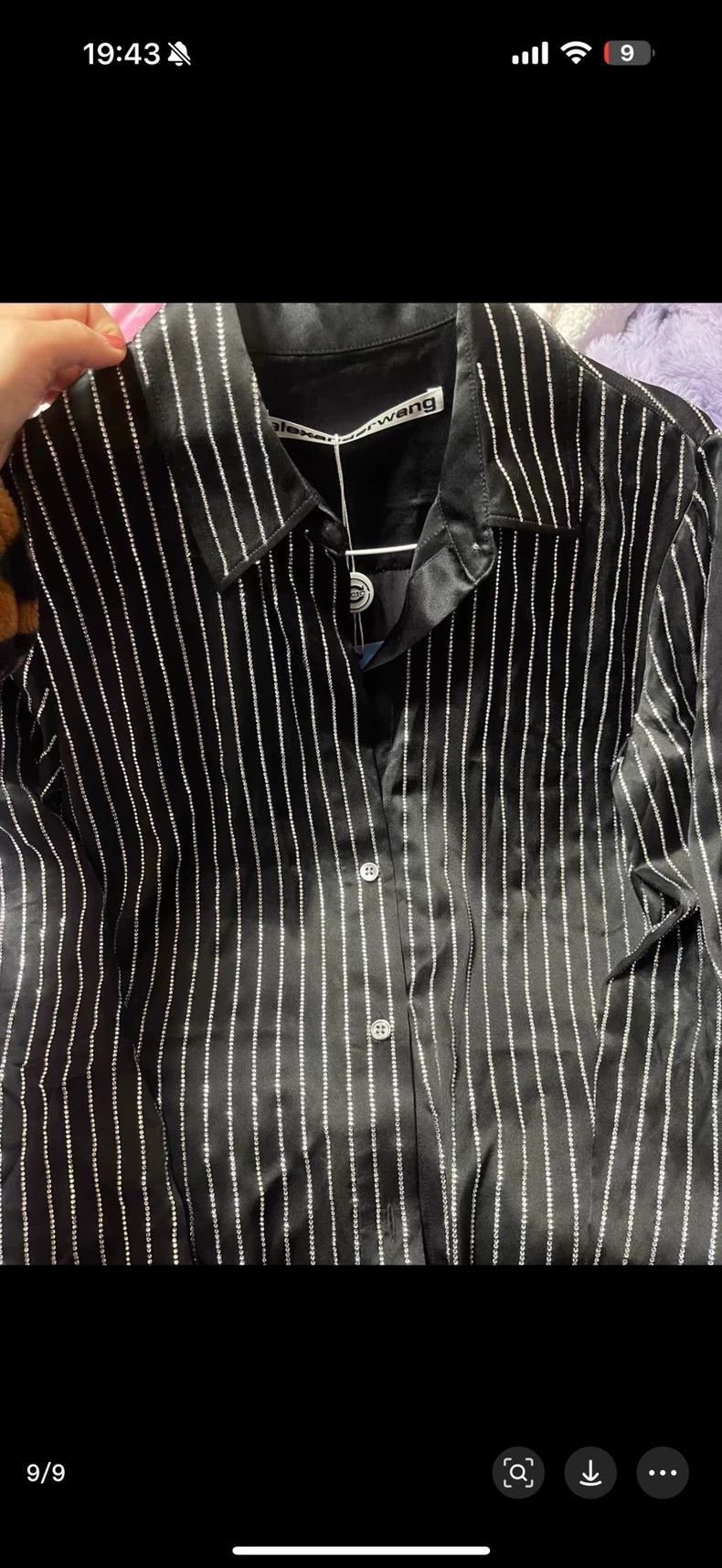 Alexander Wang Alexander Wang Crystal Long Sleeve Shirt Size L / US 10 / IT 46 - 7 Thumbnail