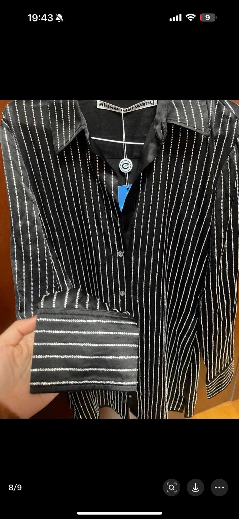 Alexander Wang Alexander Wang Crystal Long Sleeve Shirt Size L / US 10 / IT 46 - 6 Thumbnail