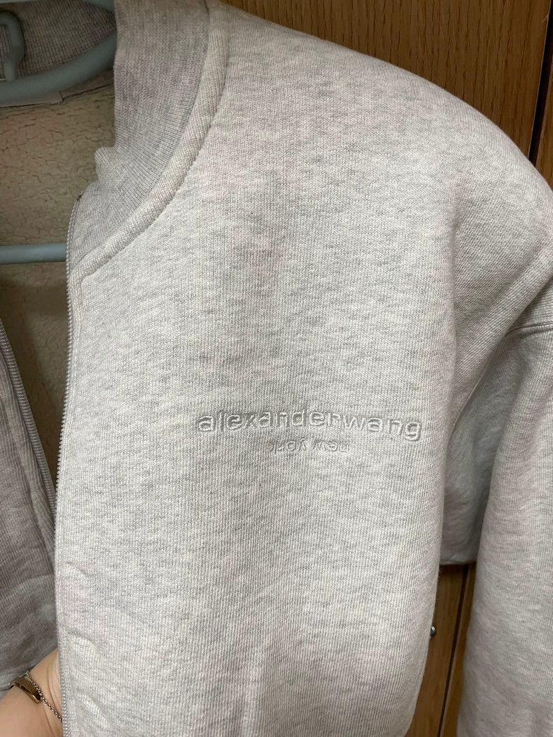 Alexander Wang Alexander Wang Gray Cropped Bomber Jacket Size XS / US 0-2 / IT 36-38 - 2 Thumbnail