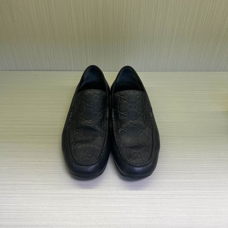 Gucci Gucci Black Leather Men's Casual Shoes 0079 Size US 8.5 / EU 41-42 - 2 Thumbnail