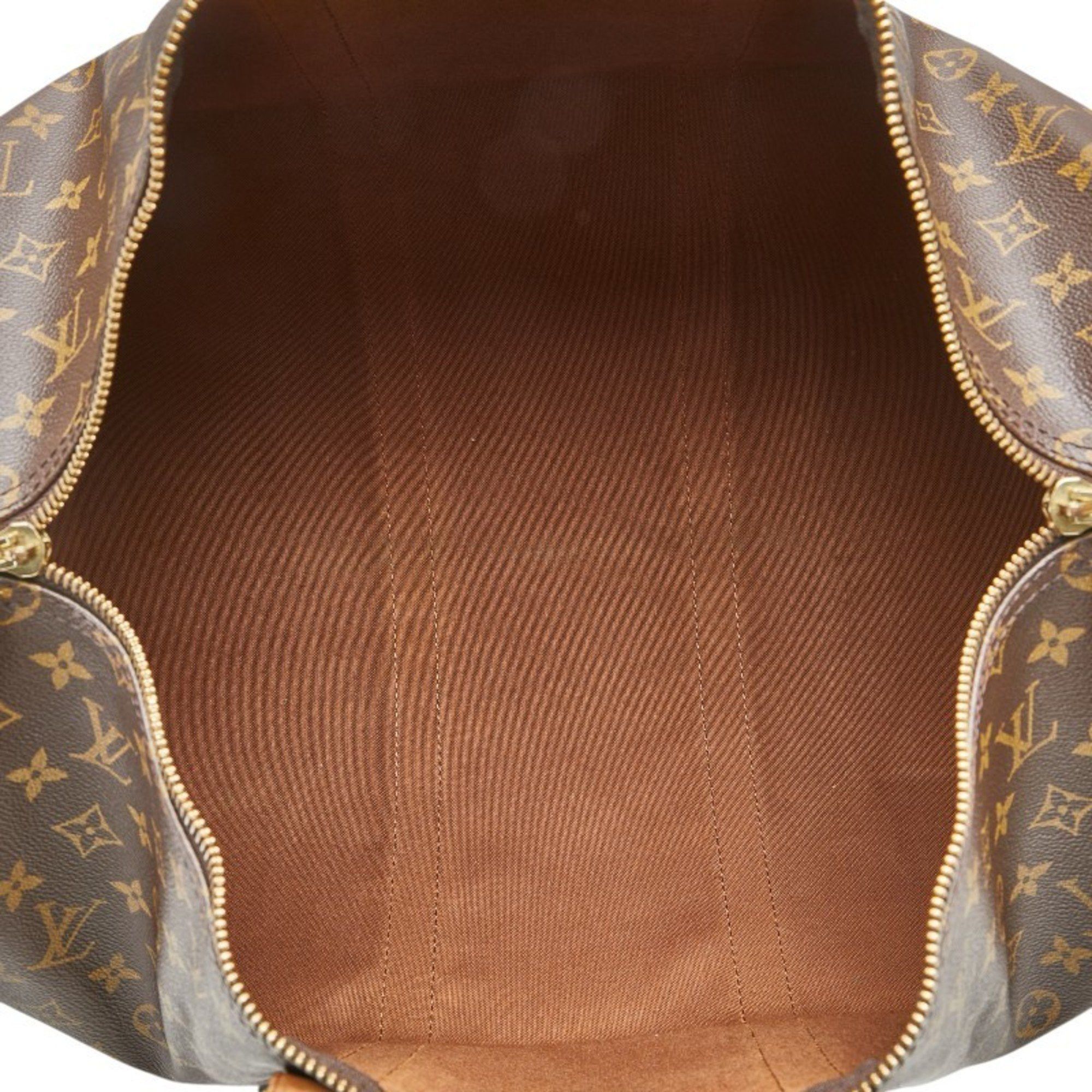 Louis Vuitton Monogram Keepall 50 Boston Bag M41426 Brown PVC Leather Women's LOUIS VUITTON