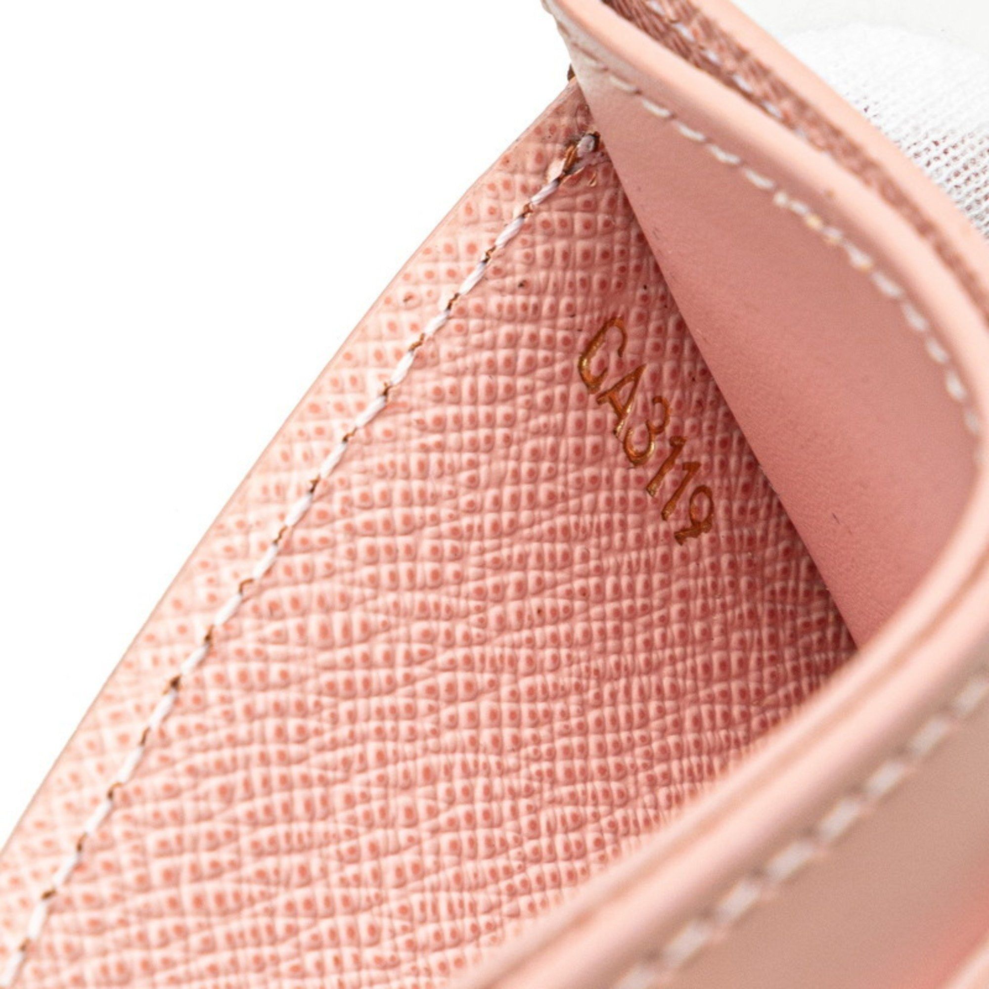 Louis Vuitton Louis Vuitton Damier Porte Carte Sample Studs Card Case N60248 Brown Pink PVC Leather Women's LOUIS VUITTON Size ONE SIZE - 8 Thumbnail