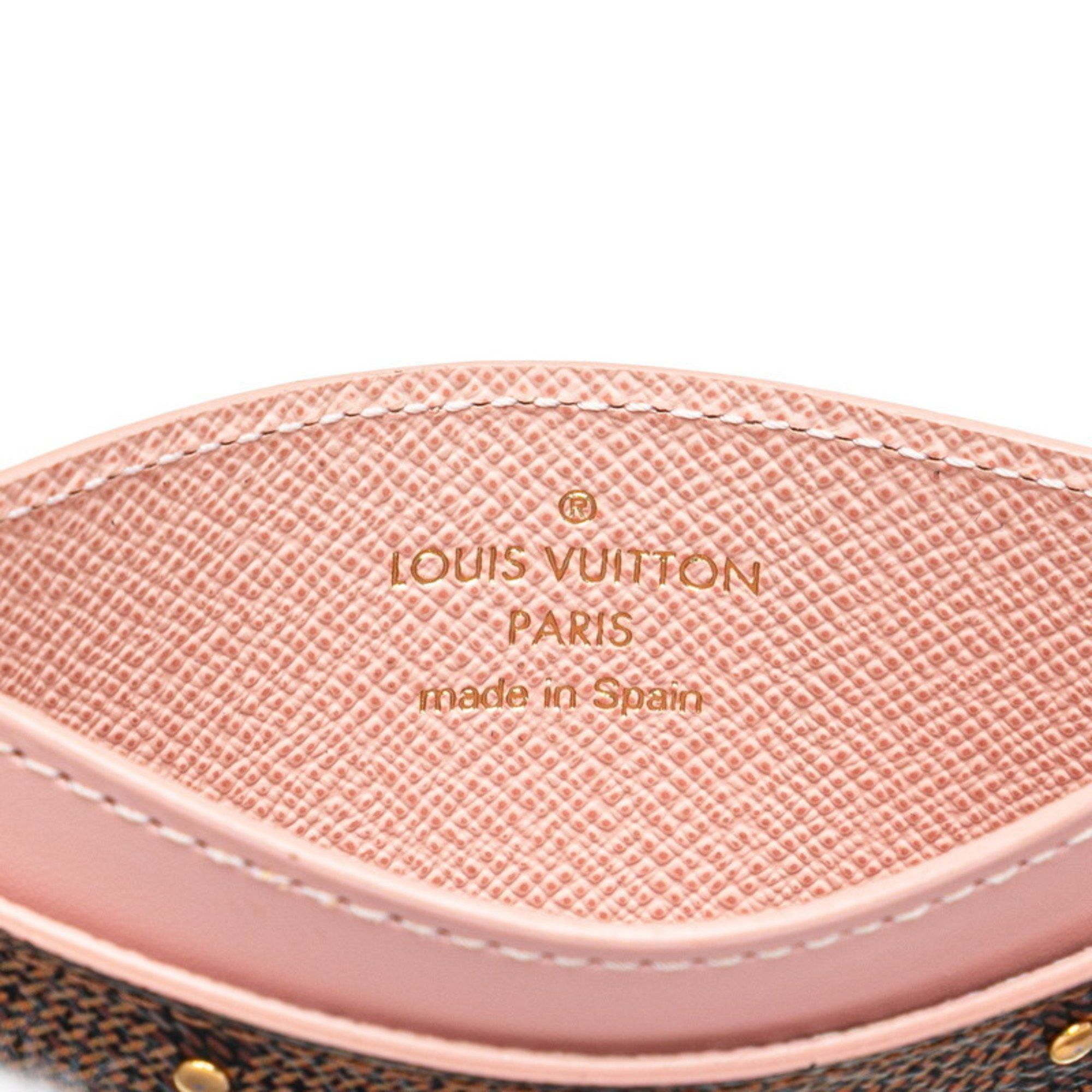 Louis Vuitton Louis Vuitton Damier Porte Carte Sample Studs Card Case N60248 Brown Pink PVC Leather Women's LOUIS VUITTON Size ONE SIZE - 9 Thumbnail