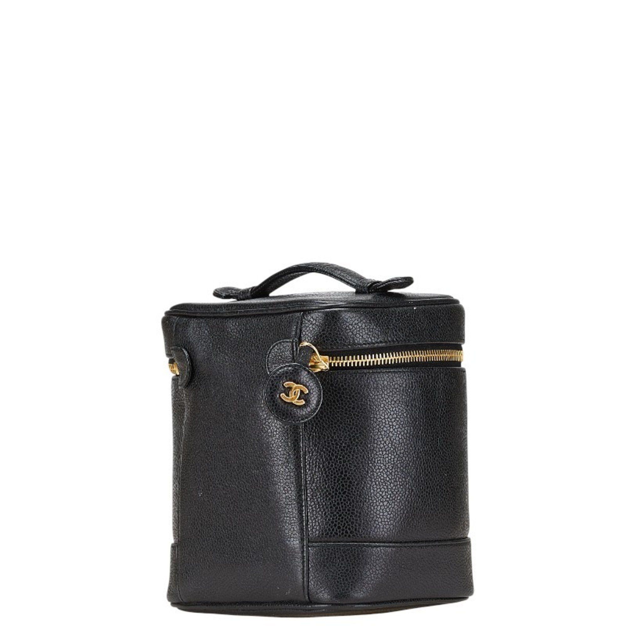 Chanel Chanel Coco Mark Vanity Bag A01998 Black Caviar Skin Women's CHANEL Size ONE SIZE - 2 Thumbnail
