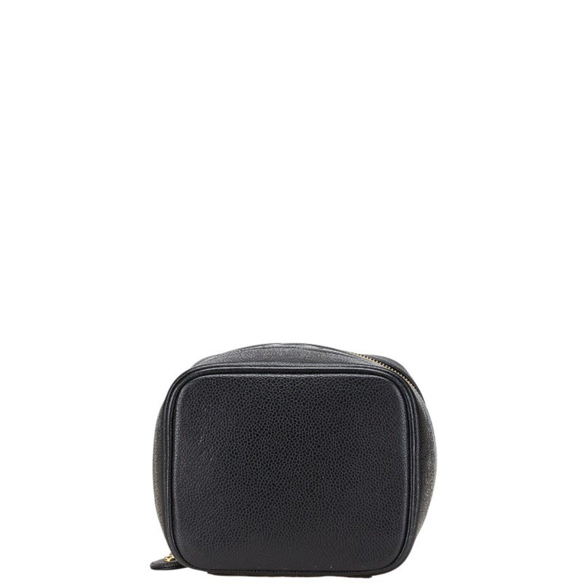 Chanel Chanel Coco Mark Vanity Bag A01998 Black Caviar Skin Women's CHANEL Size ONE SIZE - 3 Thumbnail