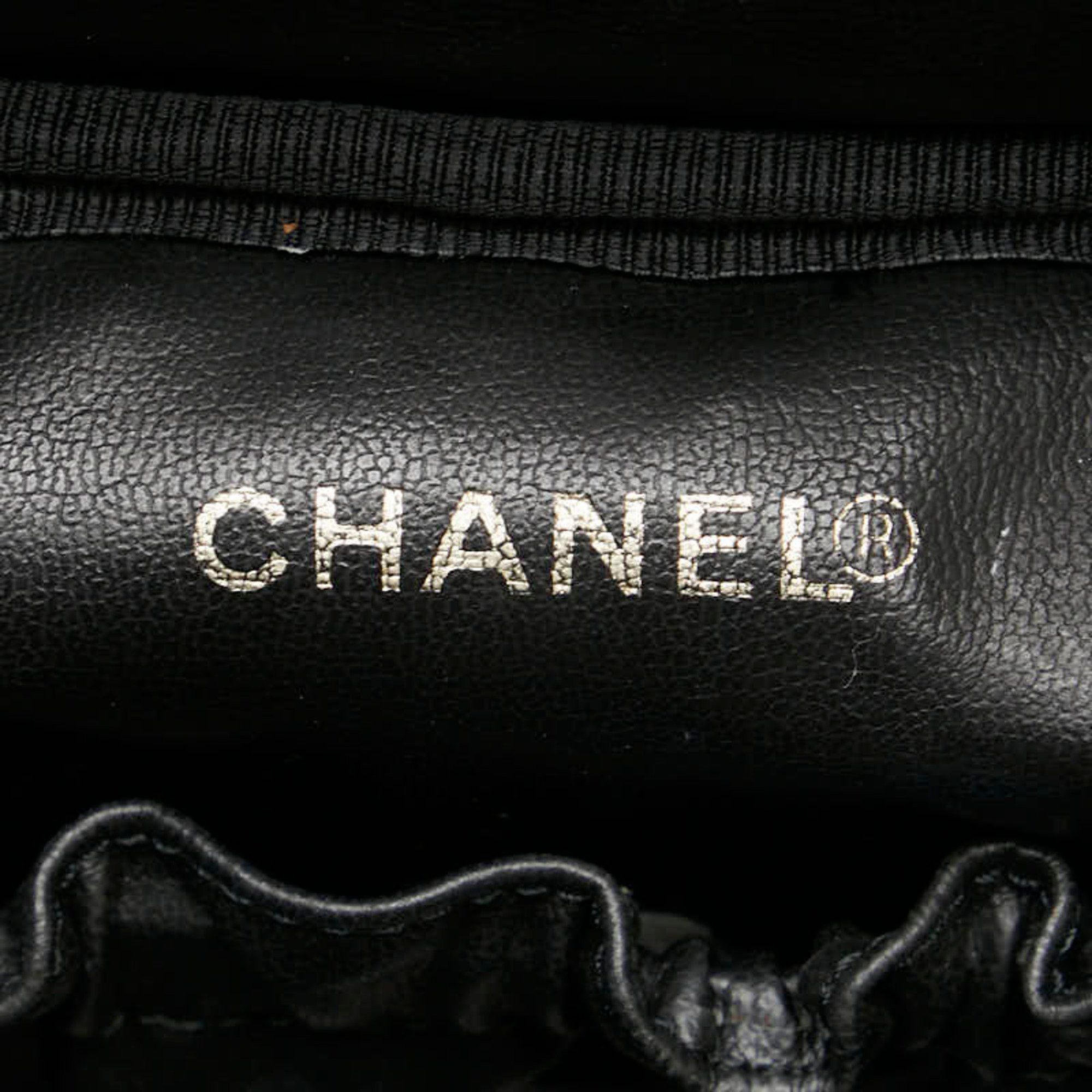 Chanel Chanel Coco Mark Vanity Bag A01998 Black Caviar Skin Women's CHANEL Size ONE SIZE - 11 Thumbnail