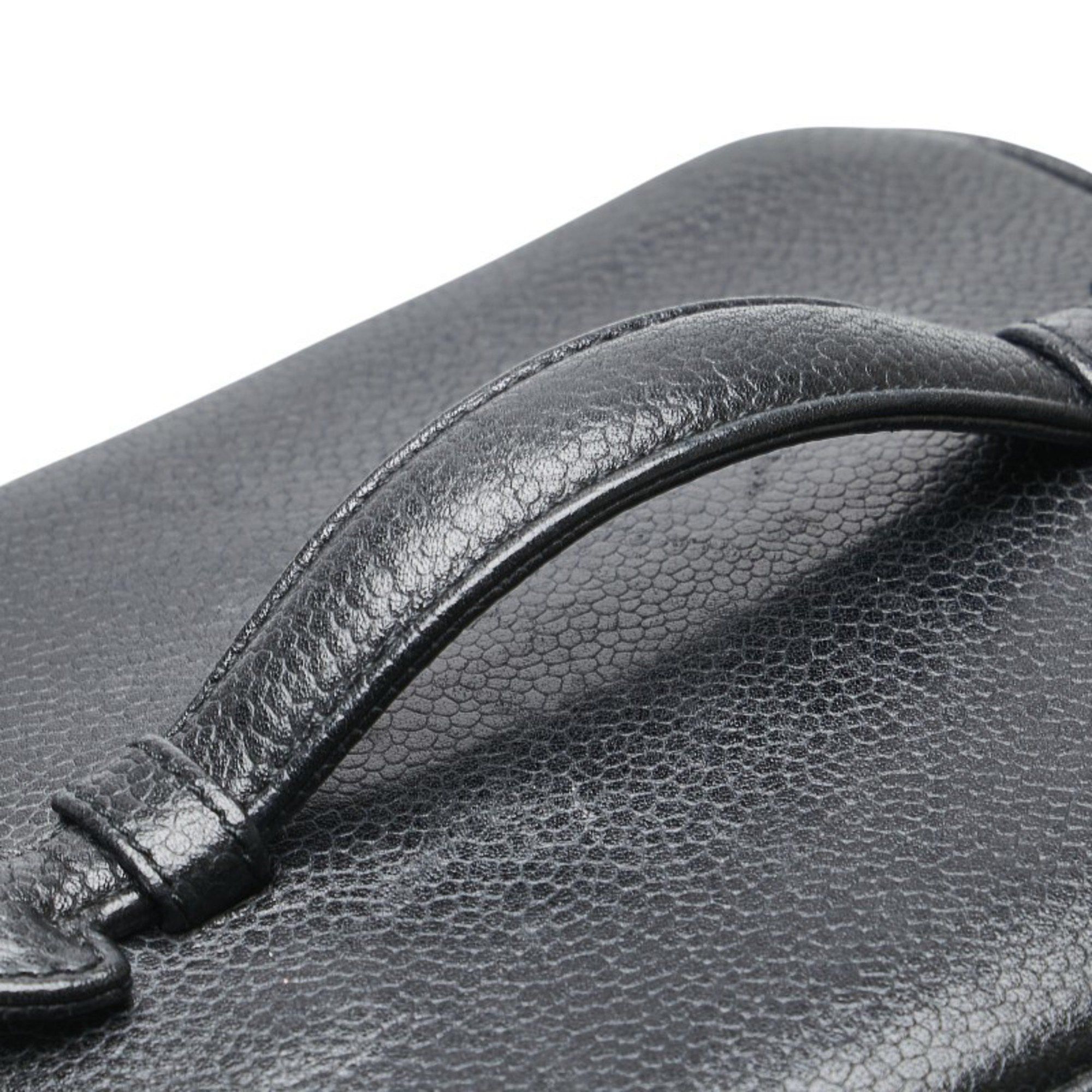 Chanel Chanel Coco Mark Vanity Bag A01998 Black Caviar Skin Women's CHANEL Size ONE SIZE - 8 Thumbnail