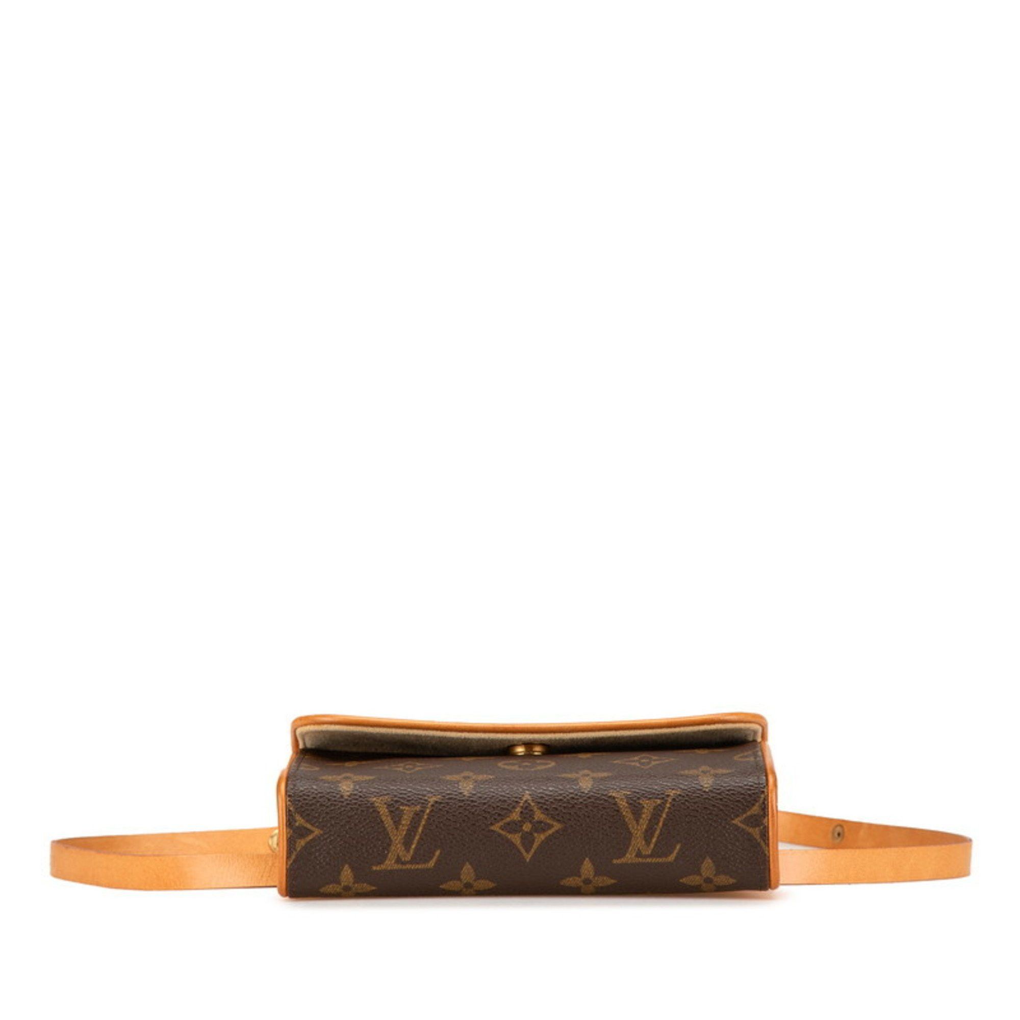 Louis Vuitton Louis Vuitton Monogram Florentine XS Pochette Waist Bag M51855 Brown PVC Leather Women's LOUIS VUITTON Size ONE SIZE - 3 Thumbnail