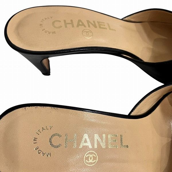 Chanel Chanel Chanel Leather Mule Leather Shoes DUTY FREE for USA Size ONE SIZE - 4 Thumbnail