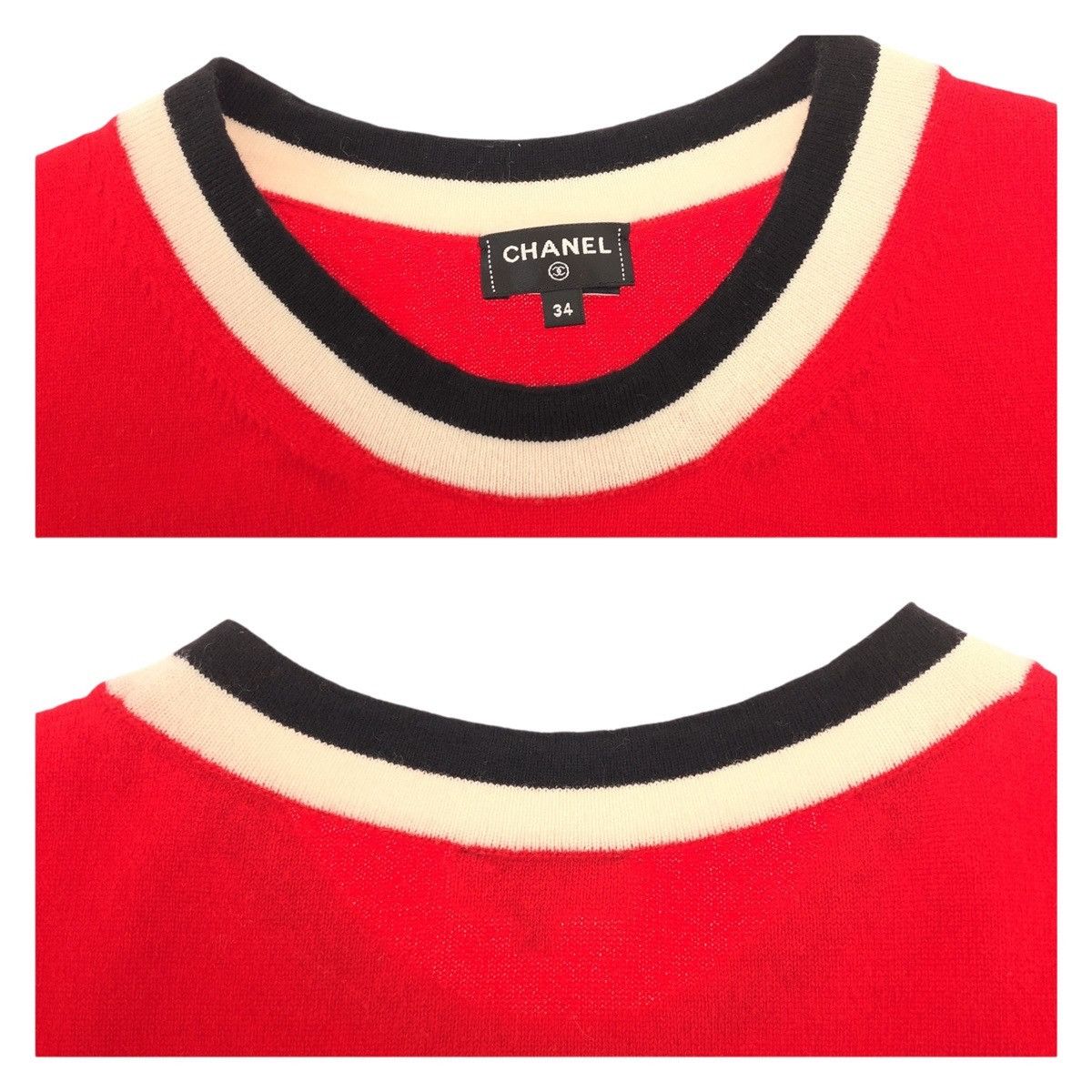 Chanel Chanel Chanel Coco Mark Cashmere Knit T-shirt Others Tops P77451K11189 DUTY FREE for USA Size ONE SIZE - 6 Thumbnail